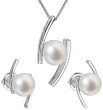 Súprava perlových strieborných šperkov 29039.1