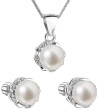 Súprava perlových strieborných šperkov 29009.1