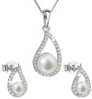 Strieborná súprava perlových šperkov 29027.1