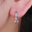 Visiace strieborné náušnice so zirkónmi 3115180001