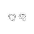 Náušnice srdiečka strieborné SK19230E-W