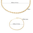 Zlaté oceľové šperky náhrdelník + náramok WJHN278-GD