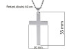 Dlhý náhrdelník kríž chirurgická oceľ WJHC418