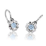 Zlaté detské náušnice Cutie Jewellery C2178B Arctric Blue