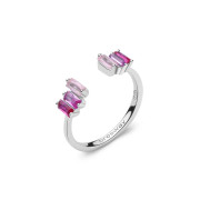 Strieborný prsteň s kamienkami Brosway Fancy Vibrant Pink FVP12