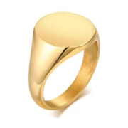 Dámsky prsteň z ocele zlatý SERC448GD