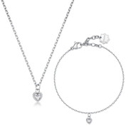 Oceľový náramok a náhrdelník v sade Brosway Chakra BHKLE01