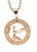 Oceľový náhrdelník so znamením 3093-Panna
