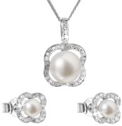 Strieborná súprava perlových šperkov 29024.1
