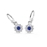 Detské naušnice zlaté Cutie Jewellery C2749B-Blue Dark