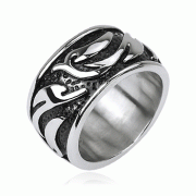 Oceľový prsteň Spikes 1528