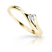 Zlatý prsteň so zirkónom Z6818Z