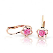 Zlaté detské náušnice Cutie Jewellery C1945R-KL Pink