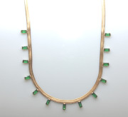 Zlatý oceľový náhrdelník s kamienkami WJHN258GD-CZ