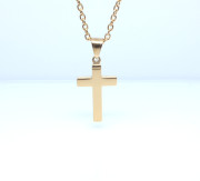 Zlatý náhrdelník krížik z chirurgickej ocele 1239.1GD