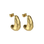 Štýlové pozlátené náušnice z chirurgickej ocele slzy MESS78