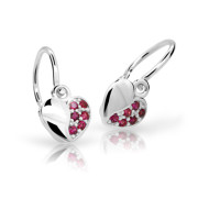 Zlate detské naušnice Cutie Jewellery C2160B Ruby Dark