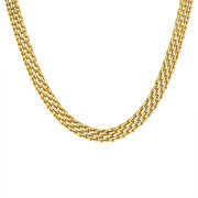 Dámsky oceľový náhrdelník zlatý SENC1370