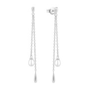 Visiace strieborné nášnice s perlou SK2531EW