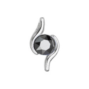 Strieborný prívesok so Swarovski kryštálom čierny 34261.5 hematite