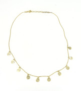 Strieborný pozlátený náhrdelník s peniazmi 3114590001