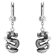 Oceľové náušnice s drakom WJHE1274