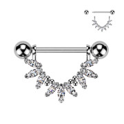 Štýlový piercing do bradaviek SEKSQ0172ST