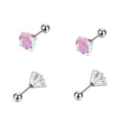 Náušnice so zirkónmi kôstky z chirurgickej ocele WJHE1244-AB