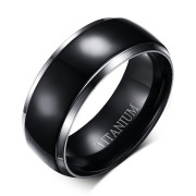 Pánsky čierny prsteň SETR004