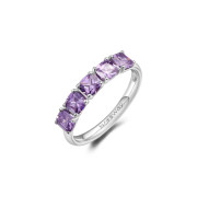 Streiborný prsteň so zirkónmi Brosway Fancy Magic Purple FMP24