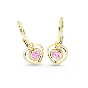 Detské zlate naušnice Cutie Jewellery C2752Z-Pink