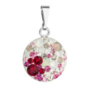 Strieborný prívesok s krištáľmi Swarovski mix farieb 34225.3 sweet love