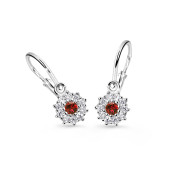 Detské naušnice zlaté Cutie Jewellery C2749B-Ruby Dark