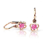 Detské naušnic zlate Cutie Jewellery C1945R-pink