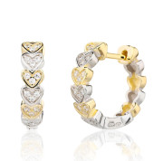 Romantické náušnice krúžky srdiečka 3137470001