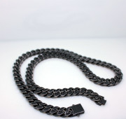 Náhrdelník z chirurgickej ocele vo farbe pištoľovej šedi WJHN246