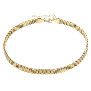Pozlátený náhrdelník choker chirurgická oceľ NSS1041