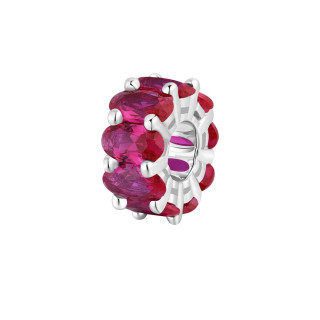 Strieborný korálik so zirkónmi Brosway FancyPassion Ruby FPR01