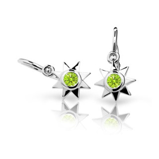 Detske naušnice zlaté C1995B-Peridot Green