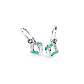 Zlaté detské náušnice C2268B-Mint Green