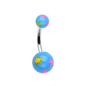 Piercing pupku 013-BLUE