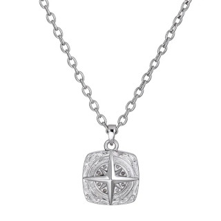 Náhrdelník z chirurgickej ocele smerová ružica Genco GPSS1609ST