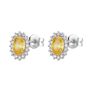 Náušnice kôstky so zirkónmi Broswayy Fancy Energy Yellow FEY11