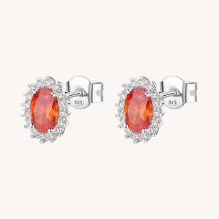 Strieborné náušnice so zirkonmi Brosway Fancy Orange FVO11