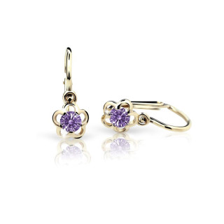 Zlaté detské náušnice C1945Z-Ametyst