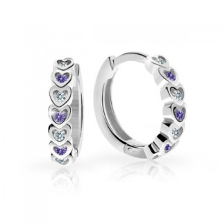 Náušnice pre deti zlate Cutie C3341 Amethyst