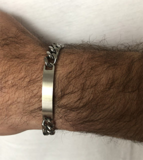 Oceľový náramok s doštičkou WJHB156