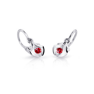 Zlaté detské náušnice C2224B-Ruby Dark