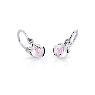 Zlaté detské náušnice C2224B-Pink