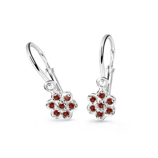 Detské zlate naušnice Cutie Jewellery C2746B-Ruby Dark
